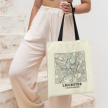 Leicester, Leicestershire Stad Kaart Boodschappent
