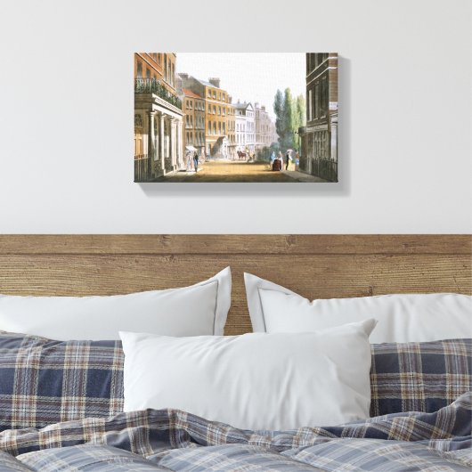 Leicester Square 1812 uit Ackermann's Repository Canvas Afdruk (Insitu (Slaapkamer))