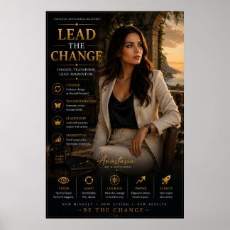 Leid De Verandering – Kantoormotivatieposter Poster