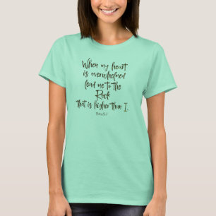 Leid me naar de Rock Psalms Bijbelvers T-shirt