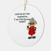 Leid me niet in verleiding Humor Keramisch Ornament (Links)