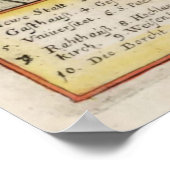  Leiden Nederland Map (1638) Poster (Hoek)