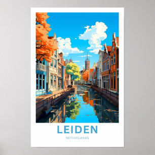 Leiden Nederland Reisprint Poster