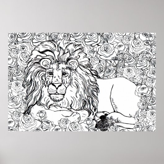 Leidende Leeuw Poster (Voorkant)