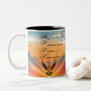 "Leidende Lichte Zonsondergang" Inspirerend Mok" Tweekleurige Koffiemok