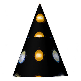 LEIDENE lichten, close-up abstracte achtergrond. Feesthoedjes