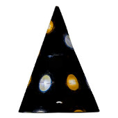 LEIDENE lichten, close-up abstracte achtergrond. Feesthoedjes (Rechts)