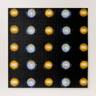 LEIDENE lichten, close-up abstracte achtergrond. Legpuzzel