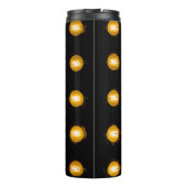 LEIDENE lichten, close-up abstracte achtergrond. Thermosbeker (Achterkant)