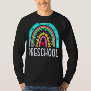 Leider Leider Lopard Rainbow Preschool Leerpijn T-shirt