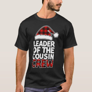 Leider van de Cousin Crew Kerstmis Buffalo Rode T-shirt