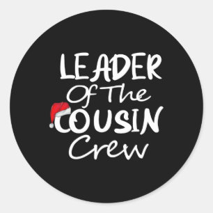 Leider van de kerstman van het Pet met de neef-ker Ronde Sticker