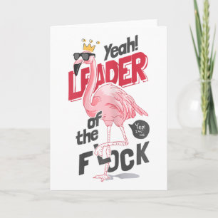 Leider van de kudde Flamingo Moederdag Kaart