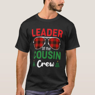 Leider van de neef bemanning Kerstbuffel rood T-shirt