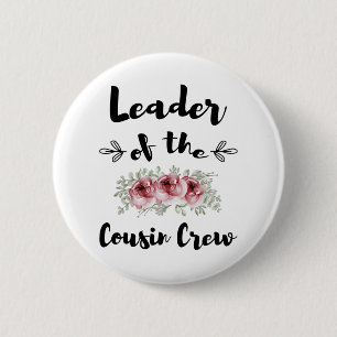 Leider Van De Neef Crew Grappig Neef T-shirt Ronde Button 5,7 Cm