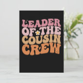 Leider van de neef Crew Groovy Retro Kaart (Staand voorkant)