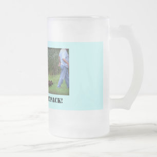 Leider van de verpakking matglas bierpul