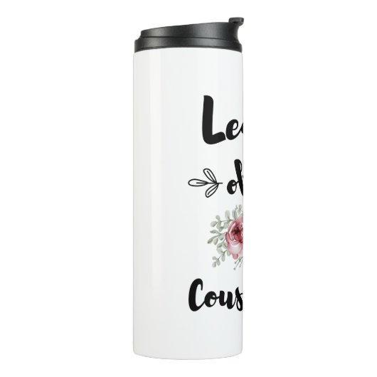 Leider van het neef-Shirt met neef-neusneef Thermosbeker (Gedraaid links)