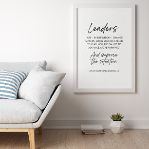 Leiders zijn per definitie veranderaars poster