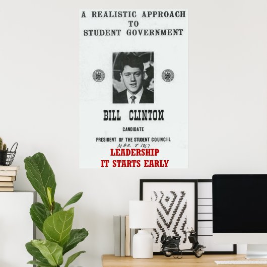 Leiderschap Bill Clinton aan de Georgetown Univers Poster (Thuiskantoor)