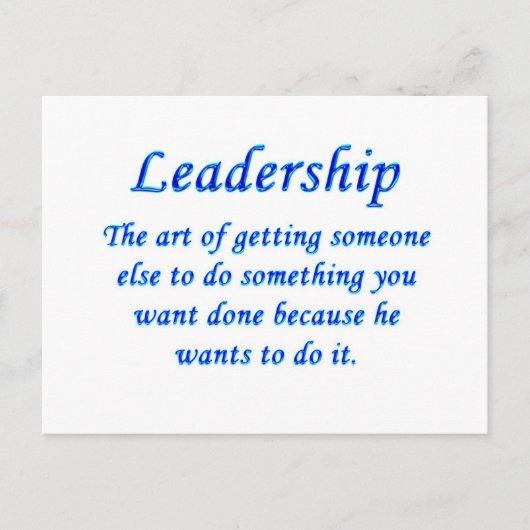 Leiderschap Briefkaart (Voorkant)