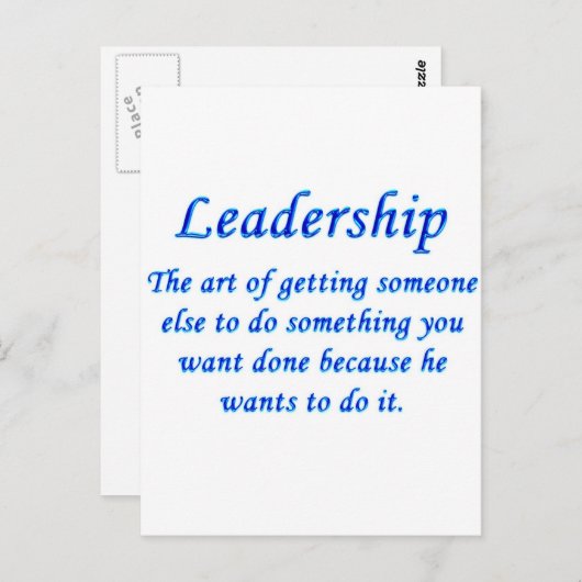 Leiderschap Briefkaart (Voorkant / Achterkant)