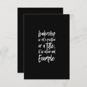 leiderschap is een voorbeeld bedankkaart (Voorkant / Achterkant)