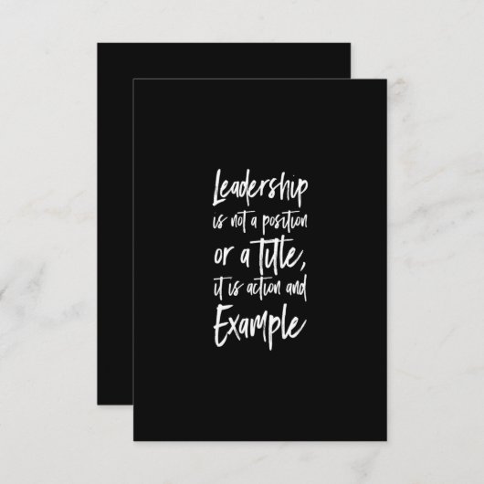 leiderschap is een voorbeeld bedankkaart (Voorkant / Achterkant)