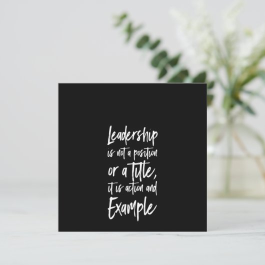 leiderschap is een voorbeeld kaart (Staand voorkant)