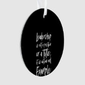 leiderschap is een voorbeeld ornament (voorkant)