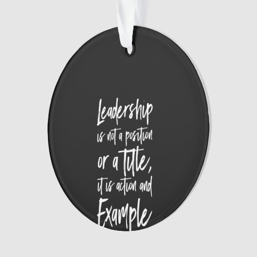 leiderschap is een voorbeeld ornament (voorkant)