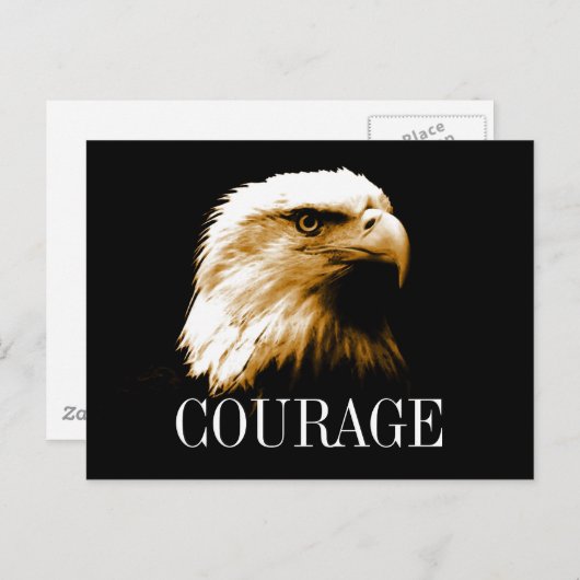 Leiderschap Moed Onbevreesde Kale Eagle Briefkaart (Voorkant / Achterkant)