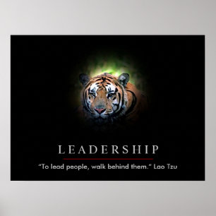 Leiderschap Tiger Eyes Poster Print