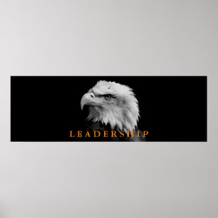 Leiderschap van Black & White Eagle Poster