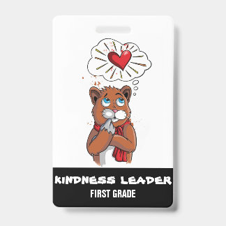 Leiderschap Vriendelijkheid Pas Badge Tag Eerste K
