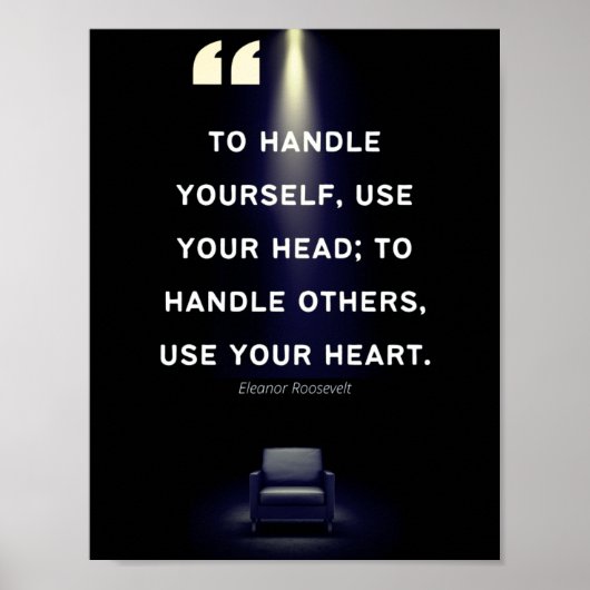 Leiderschapscampagnes - Elanor Roosevelt Quote Poster (Voorkant)