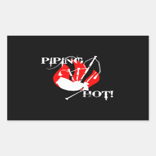 Leiding heet! rechthoekige sticker