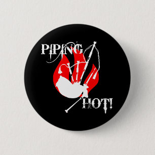 Leiding heet! ronde button 5,7 cm