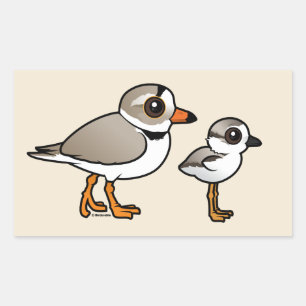 Leiding van het omvergooien met een kuiken rechthoekige sticker