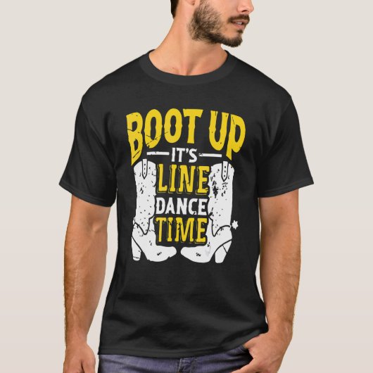 Leidt omhoog het Lijn Dance Times Dancer dansen T-shirt (Voorkant)