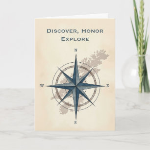 Leif Erikson Day Modern Explorer Kompas met Kaart