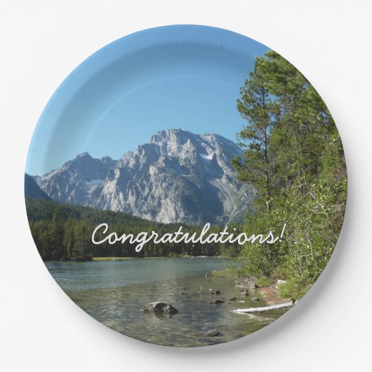 Leigh Lake in het nationaal park Grand Teton Papieren Bordje (Voorkant)