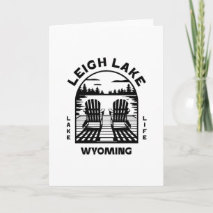 Leigh Lake Wyoming Buiten Activiteiten Vintage 2  Kaart