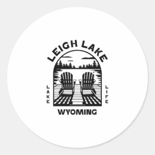 Leigh Lake Wyoming Buitenleven Vintage 2  Ronde Sticker
