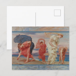 Leighton Greek Girls Piebels bij het Zee Briefkaart