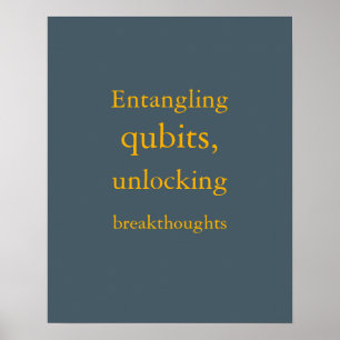 Leigrijs Geel Quantum Design Poster