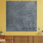 Leigrijze Gestuctuurde Pleister Minimalist Canvas Afdruk (Insitu (Woonkamer))