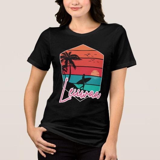 LEIIWAA – Island Girl  Tri-Blend Shirt (Voorkant)