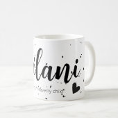 Leilani Name Betekenis van de minuscule moderne Mo Koffiemok (Voorkant rechts)