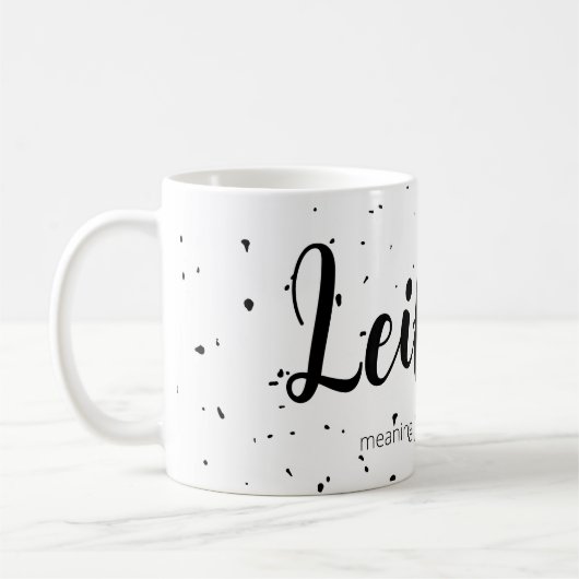 Leilani Nom Signifiant Minimal moderne Mug Cup Cad (Gauche)